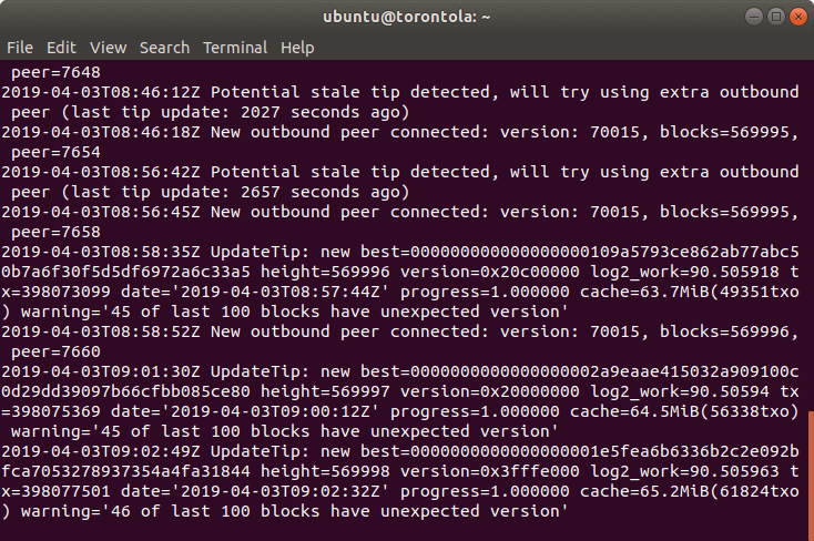 A screenshot from Terminal