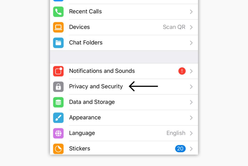 Screenshot from Telegram