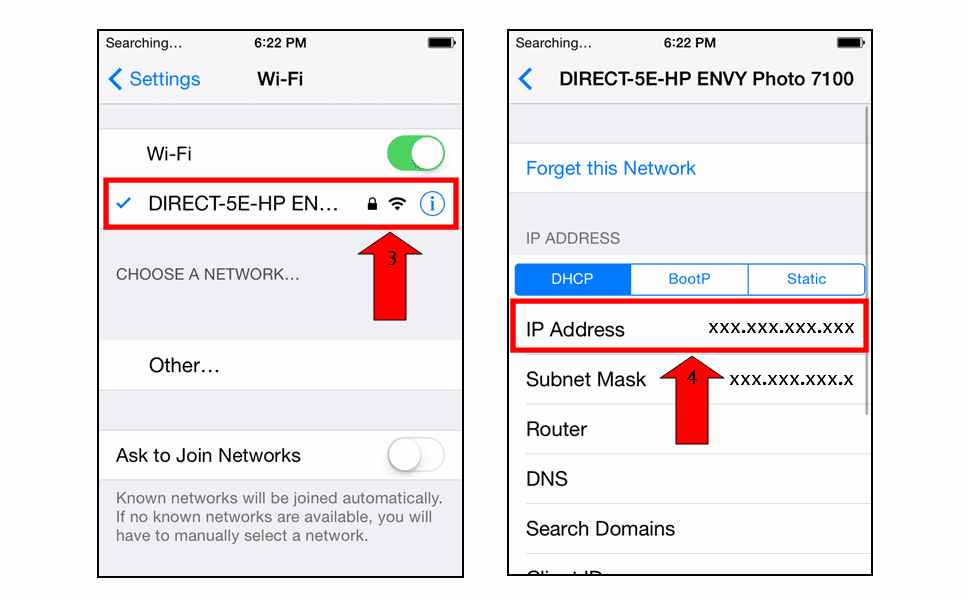 Tap On The Information Icon To The Right Of Your Printer And Find The Printer IP In The IP Address Field