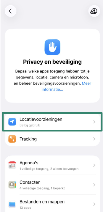 Privacy & Security settings with Location Services selected.