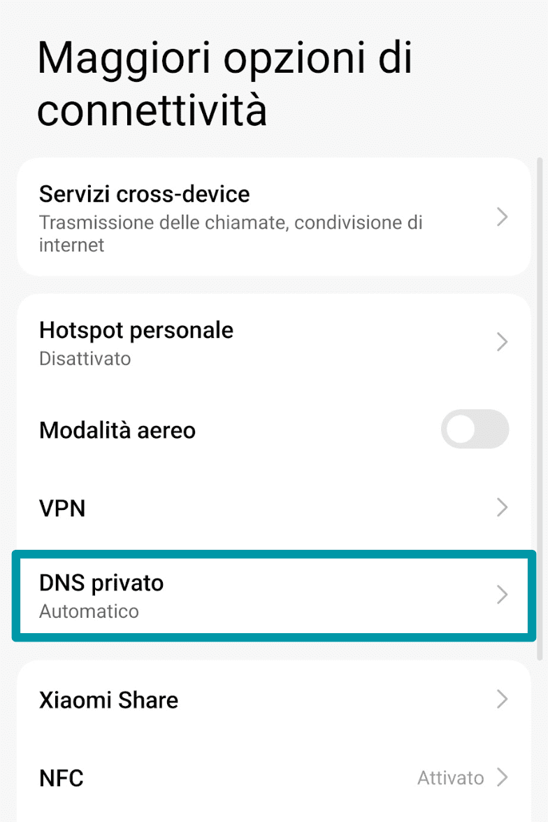 Tap Private Dns It