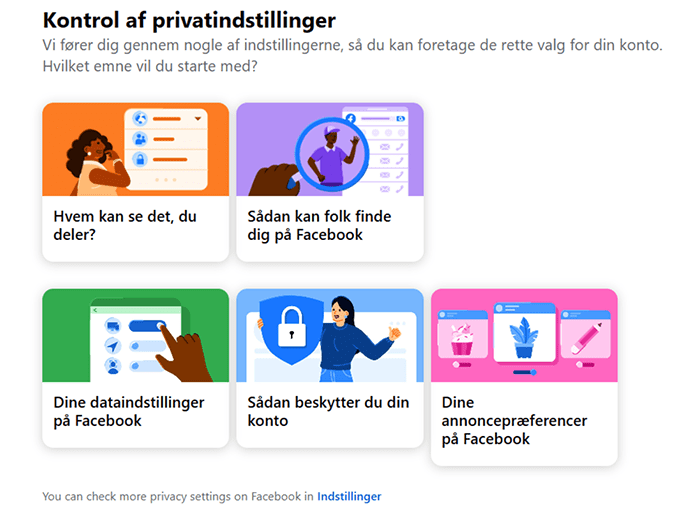 Facebook Privacy Checkup page.
