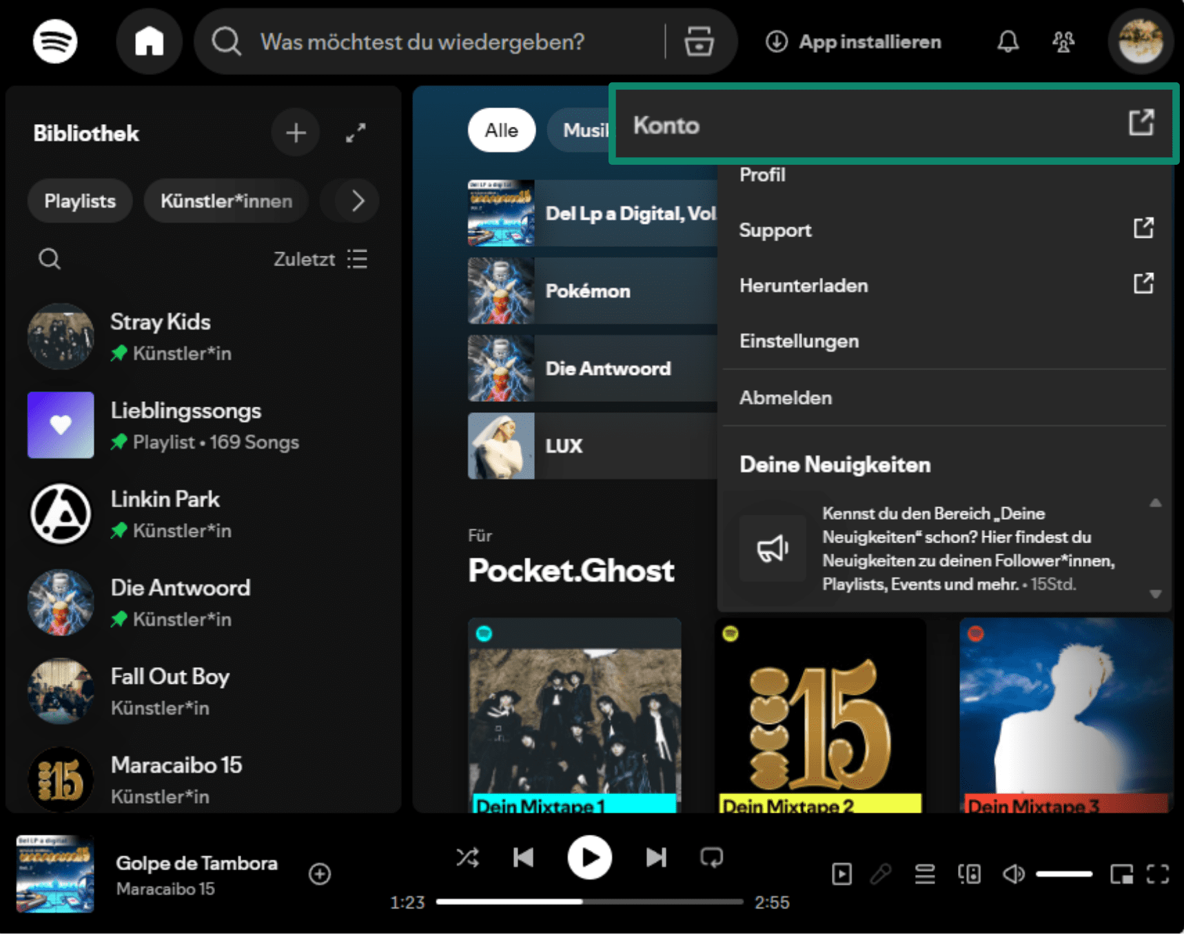Click On Your Profile Icon De