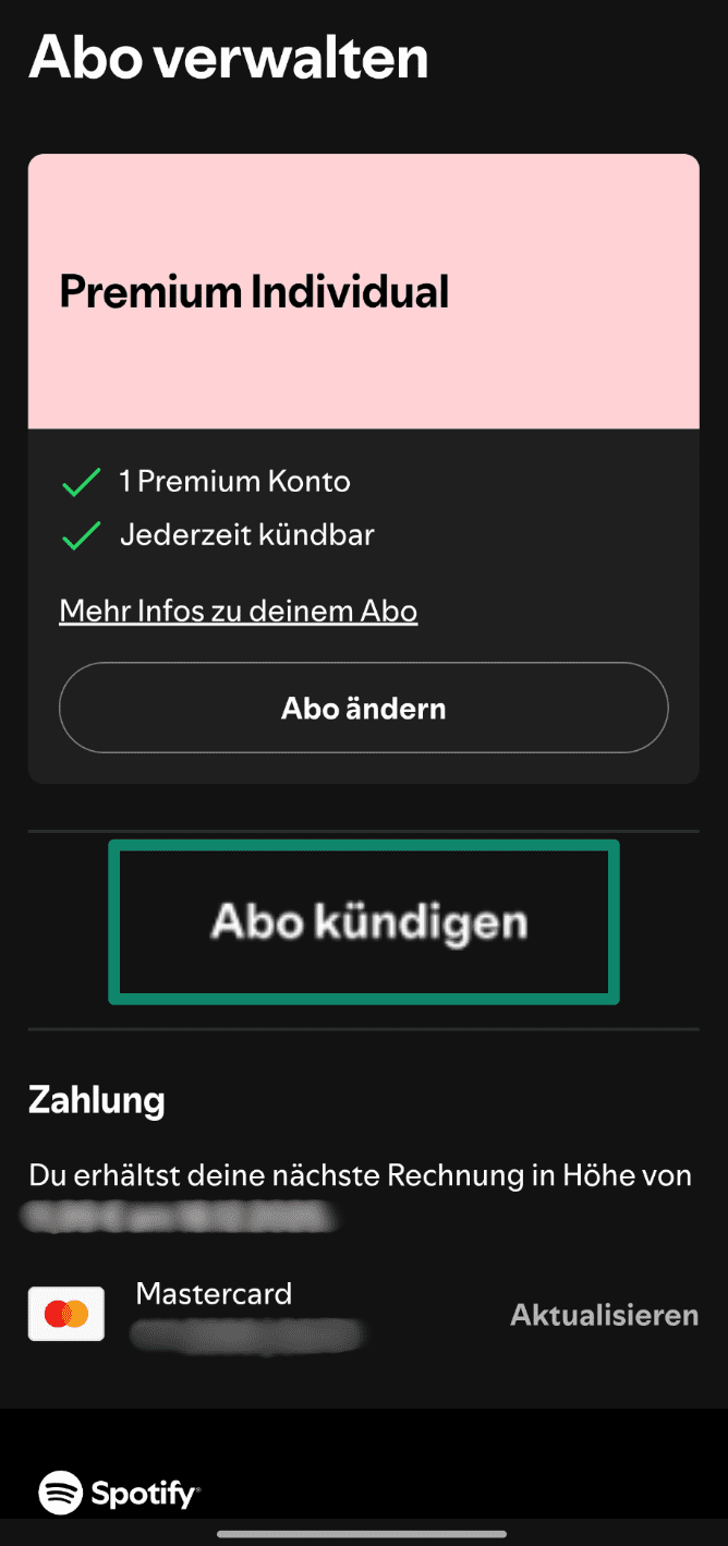 Tap Cancel Subscription De