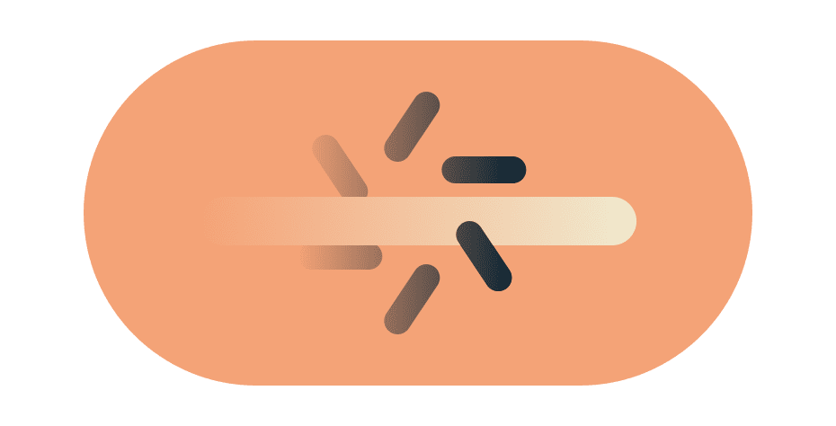 Gest przeciągnięcia palcem po ikonie buforowania, aby zobrazować przejście obok zdławionego połączenia internetowego.