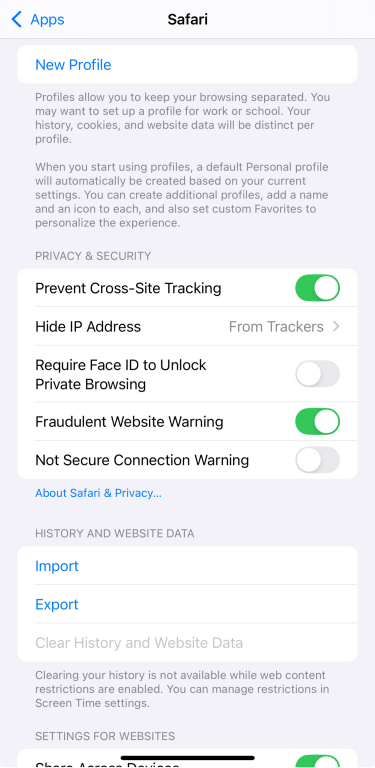 A guide on how to turn on Safari privacy settings on iPhone or iPad.