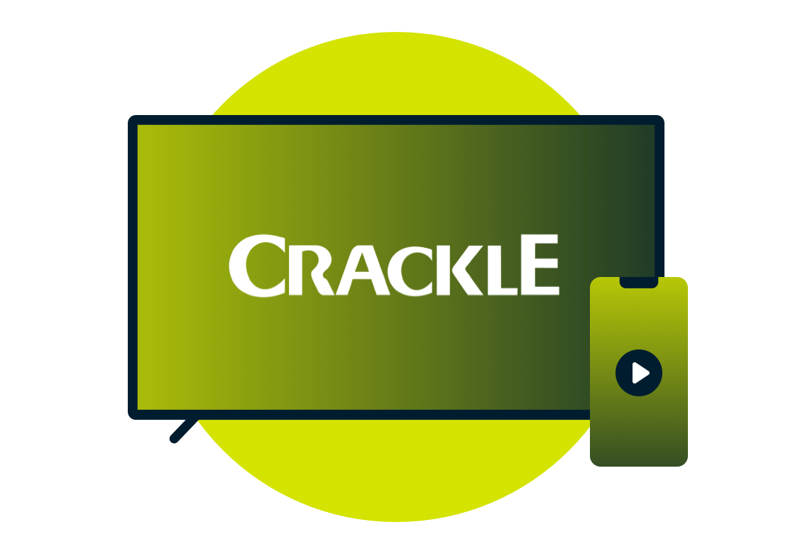 Crackle-logo televisioruudulla.