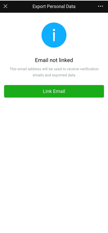 Linking email to WeChat account.