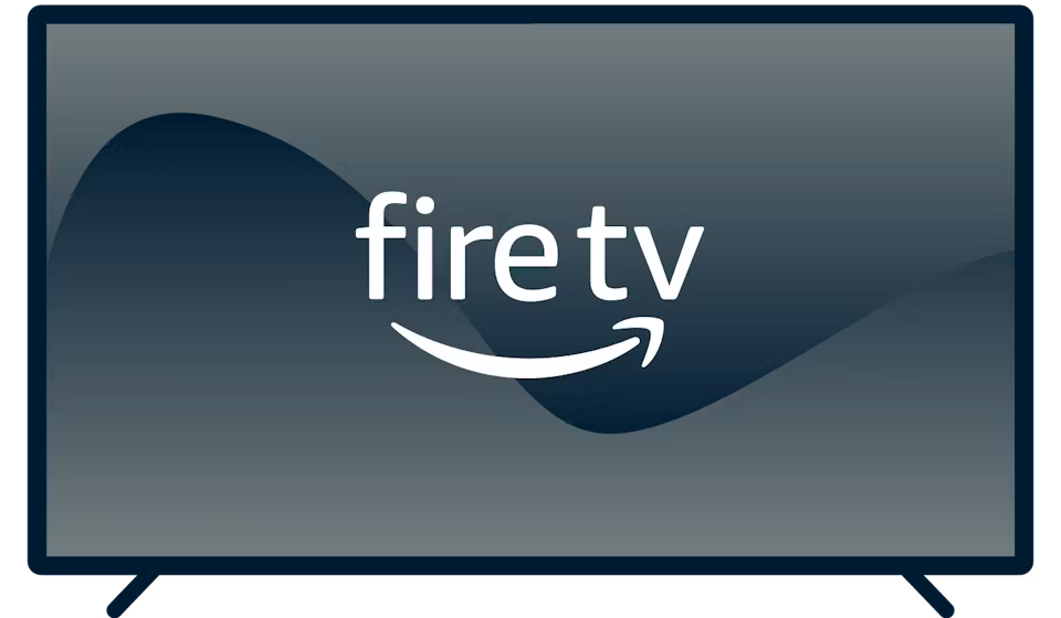 Amazon Fire TV logo on a TV