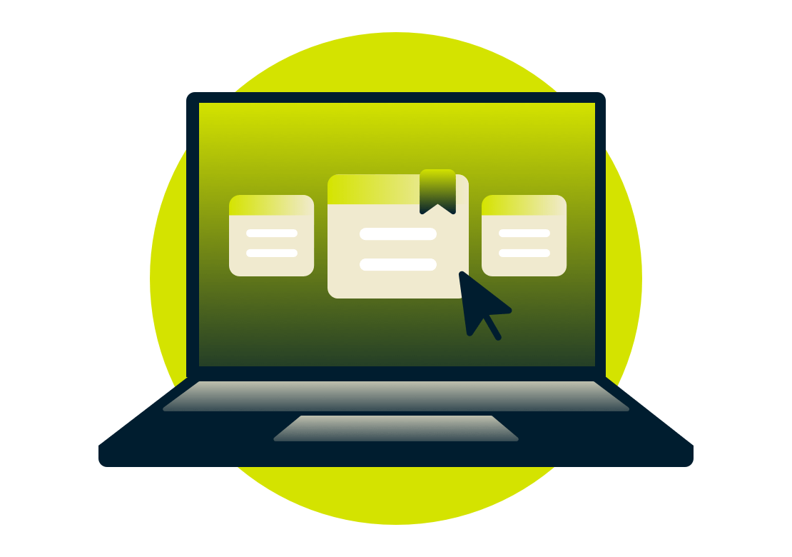 Bärbar datorskärm med val av VPN-abonnemang.