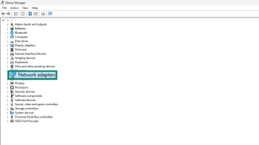 Screenshot of Network adapters in Device Management in Windows 11