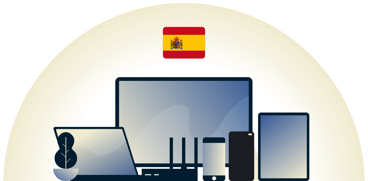 Spanien VPN, der beskytter en række forskellige enheder.