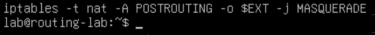 Command enabling dynamic external IP NAT on Linux.
