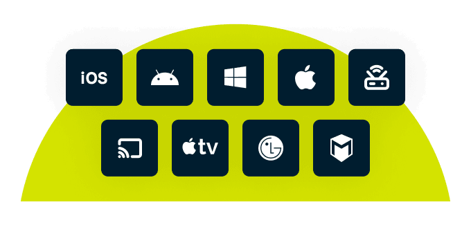 Witte vlag op een eiland.